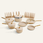 Cream Cookware Set, Nonstick coated
