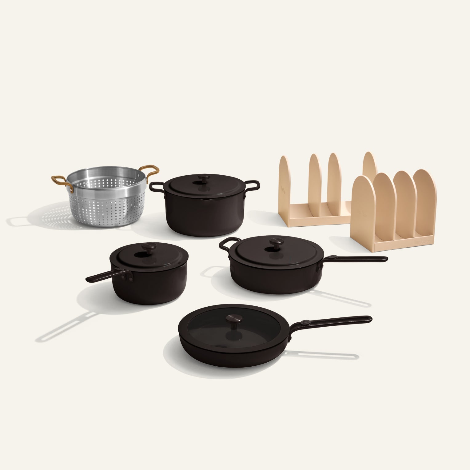 Cream Cookware Set, Nonstick coated
