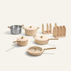 Cream Cookware Set, Nonstick coated