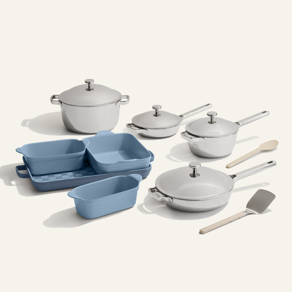 Chrome/Char Cookware and Bakeware Set, Nonstick coated
