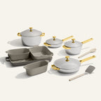 Chrome/Char Cookware and Bakeware Set, Nonstick coated
